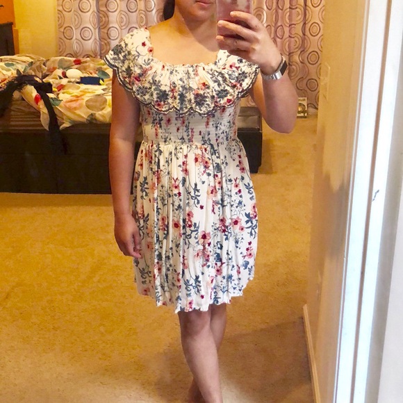 Off Shoulder Floral Summer Dress - Picture 1 of 6